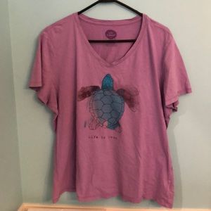 Life is Good XL purple turtle shirt